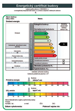 ENERGETICKÝ CERTIFIKÁT
